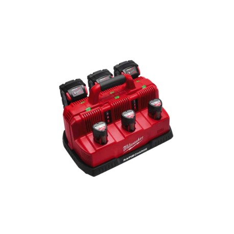 48-59-1807 CARGADOR MULTIVOLTAJE CARGA RAPIDA HASTA 6 BATERIAS SIMULTANEAS M12™ M18™